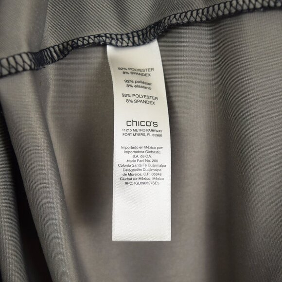 Chicos Velvet Midnight Patchwork Tunic Top Women 3 Whimsigoth Witchy Lagenlook - Picture 7 of 10